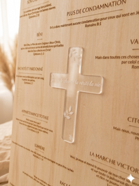 🪪 Tableau en Bois Gravé « Mon Identité en Christ »
