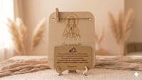 ✝️ Chevalet spirituel en Bois –  « Sa parole est une lampe … »